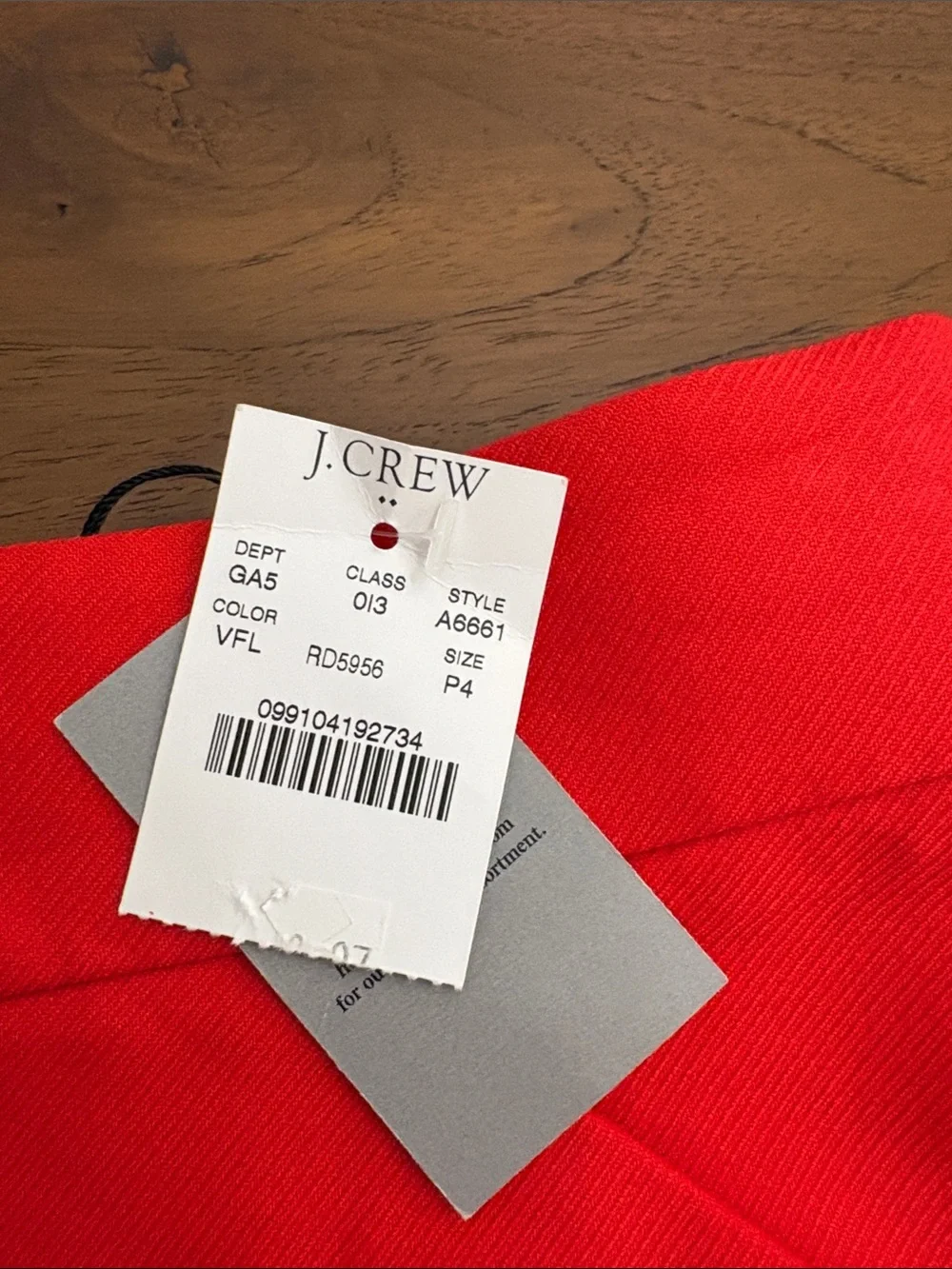 J. Crew Bright Red Pencil Skirt